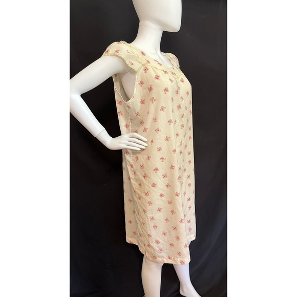 Vintage‎ Cottagecore Floral Dress Sleeveless Lace Trimmed Nightgown Sun Dress - Picture 4 of 9